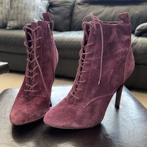 Bcbg Burgundy booties . Size 7